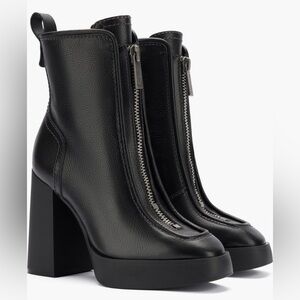 Larroudé Nicole High Platform Boots, size 8.5, black, NWT